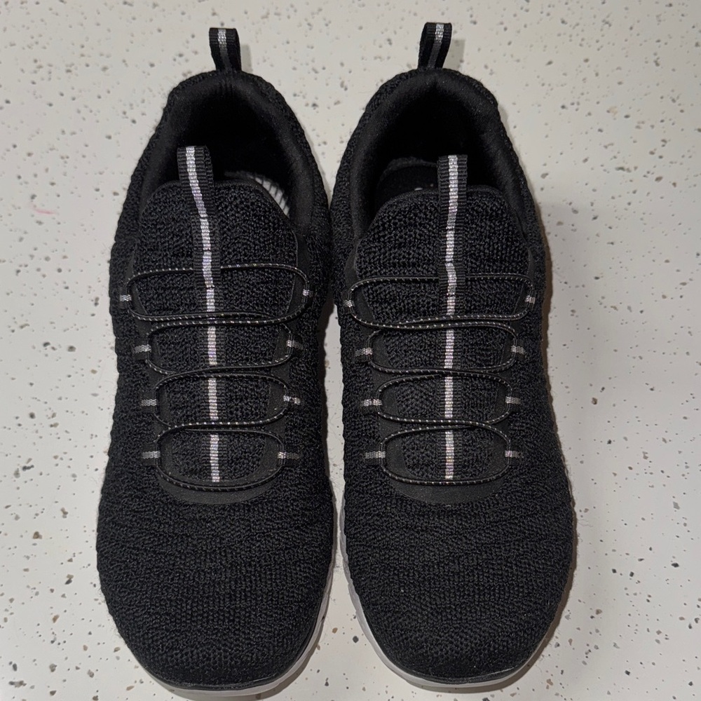 Athleta Black Knit Sneakers